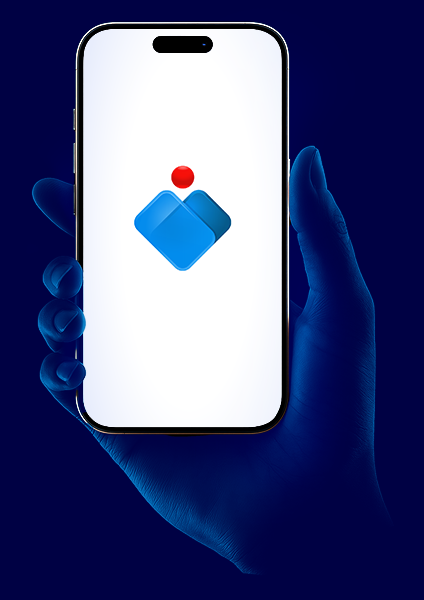 Mão segurando um celular com o aplicativo Maestro aberto